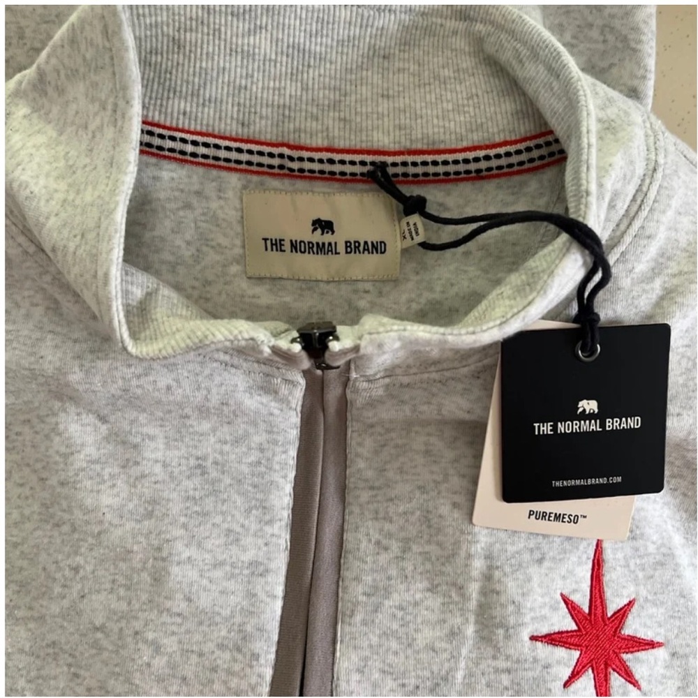 The Normal Brand Gray Zip Up Sweater